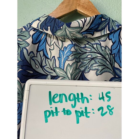Lane Bryant Women's Plus Size Blue Pattern Midi Dress with Belt Size 24 - Picture 11 of 11